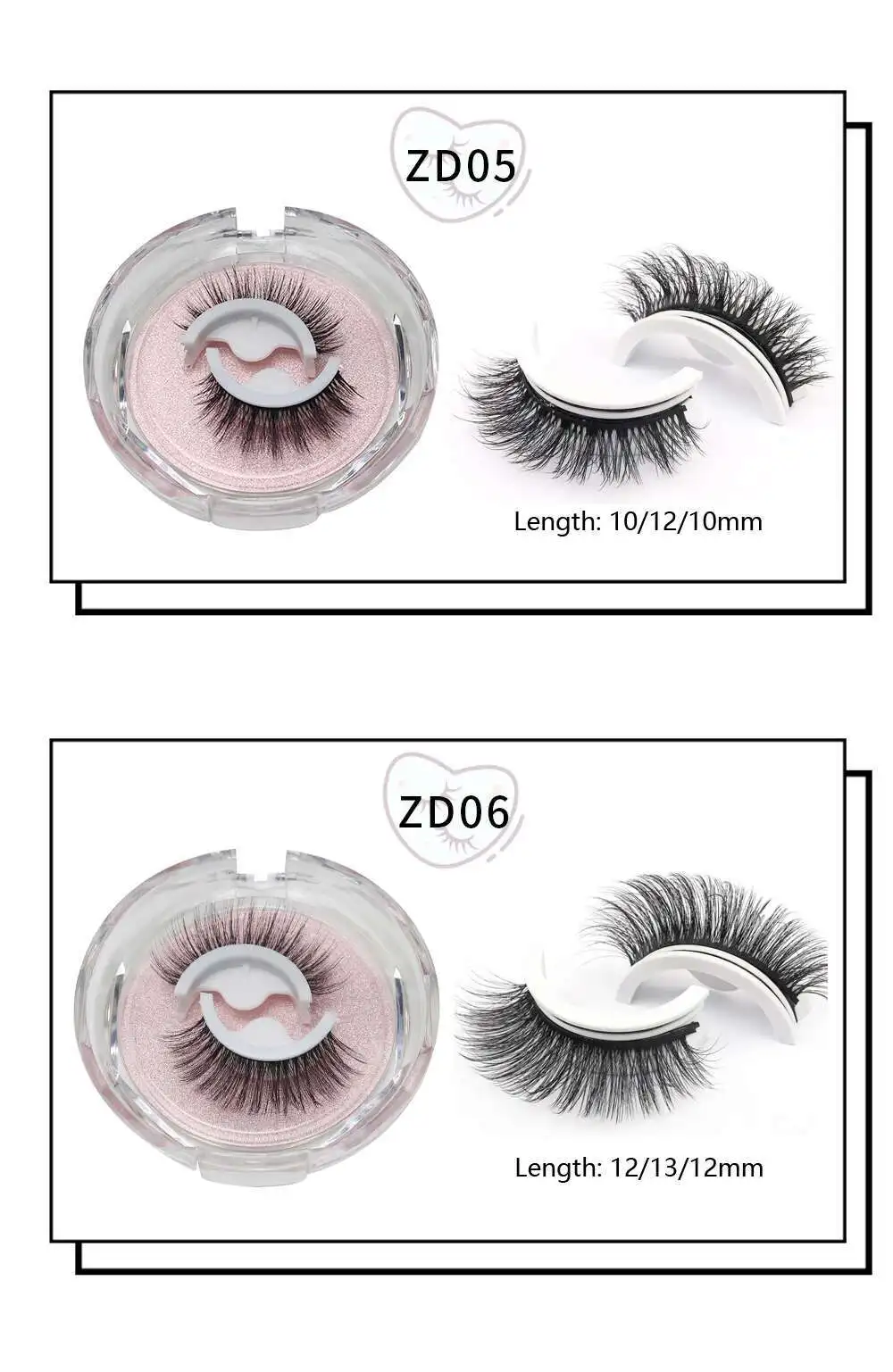 Wiederverwendbare selbstklebende falsche Wimpern, Vollstreifen-Wimpern, kleberfrei, 3 Sekunden zum Tragen von Wimpernverlängerungen, Schönheitszubehör, 1Pai – Detail 16