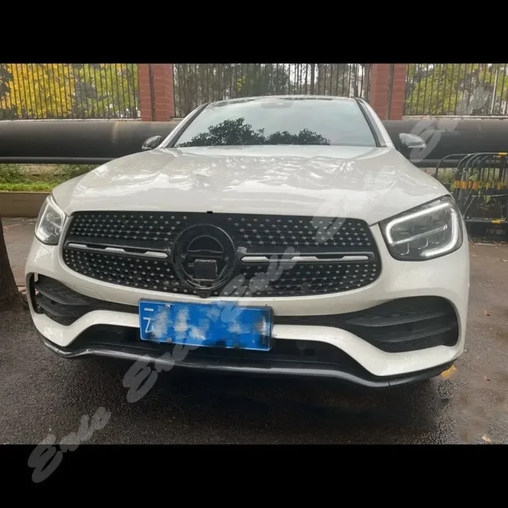 Front Racing Billet Bumper Grille Upper Facelift Grill For Mercedes Benz X253 W253 GLC300 GLC260 GLC220 2020-2022 Sport AMG-Line