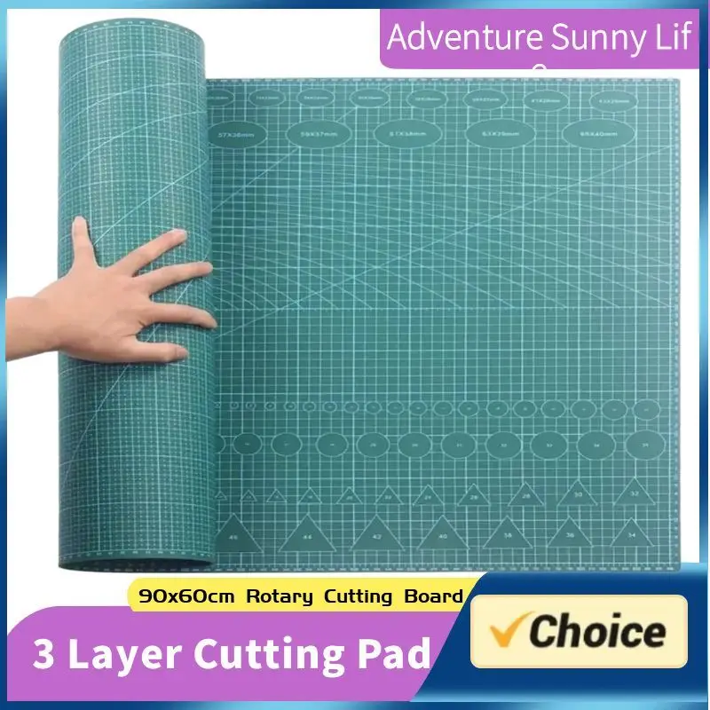

Double-Sided 3 Layer Self-Healing PVC Cutting Mat for DIY Leather Craft Board Large Desktop Protective Mat 90x60cm Fathers Day g