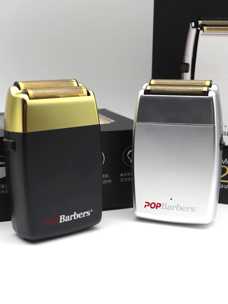 11000 U/min POP Barbers P620 Professioneller Elektrischer Bartschneider für Männer Doppelfolien-Rasierer Elektrischer Rasierer USB-Haarschneidemaschine