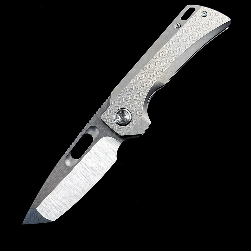 Overlord Dinosaur Titanium 100% M390 Bearing folding knife