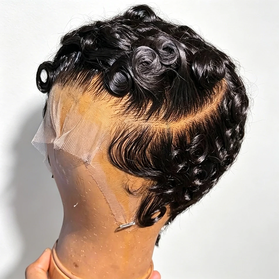 

Phashion 13x4 Chioma Pixie Cut Short Wigs Full Lace Frontal Human Hai For Women Transparent Swiss Lace Ready To Wear