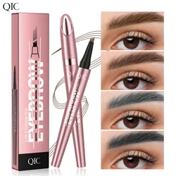 QIC Micro 4-Tip Eyebrow Pen Lift & Snatch Eyebrow Eye Makeup Long-Lasting Waterproof & Smudge-proof Natural Eyebrow Hair Pencil