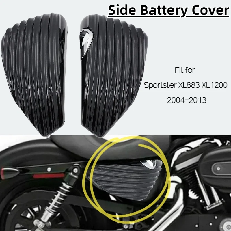 

Motorcycle Fairing Battery Cover Fit for Harley Sportster 883 1200 XL XL883 1200 2004-2013 Left Right Side Battery Guard