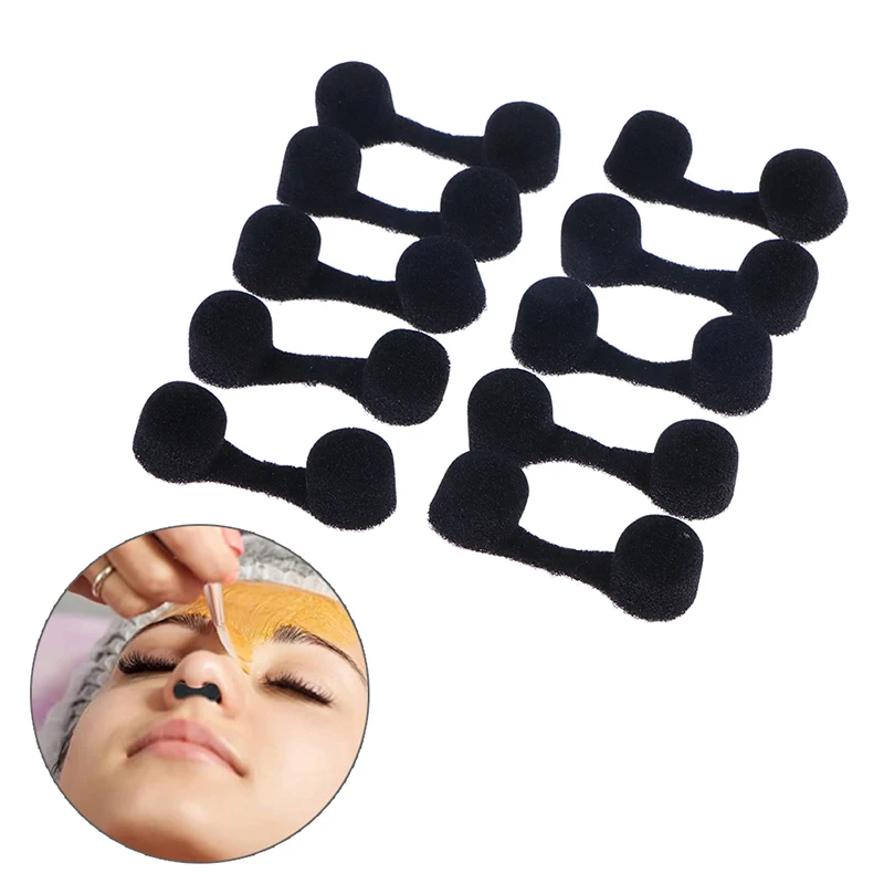 10PCS Anti-pollution Tanning Nasal Plug Spray Nose Filters Sponge Black/White Invisible Nasal Mask Dust Haze Disposable