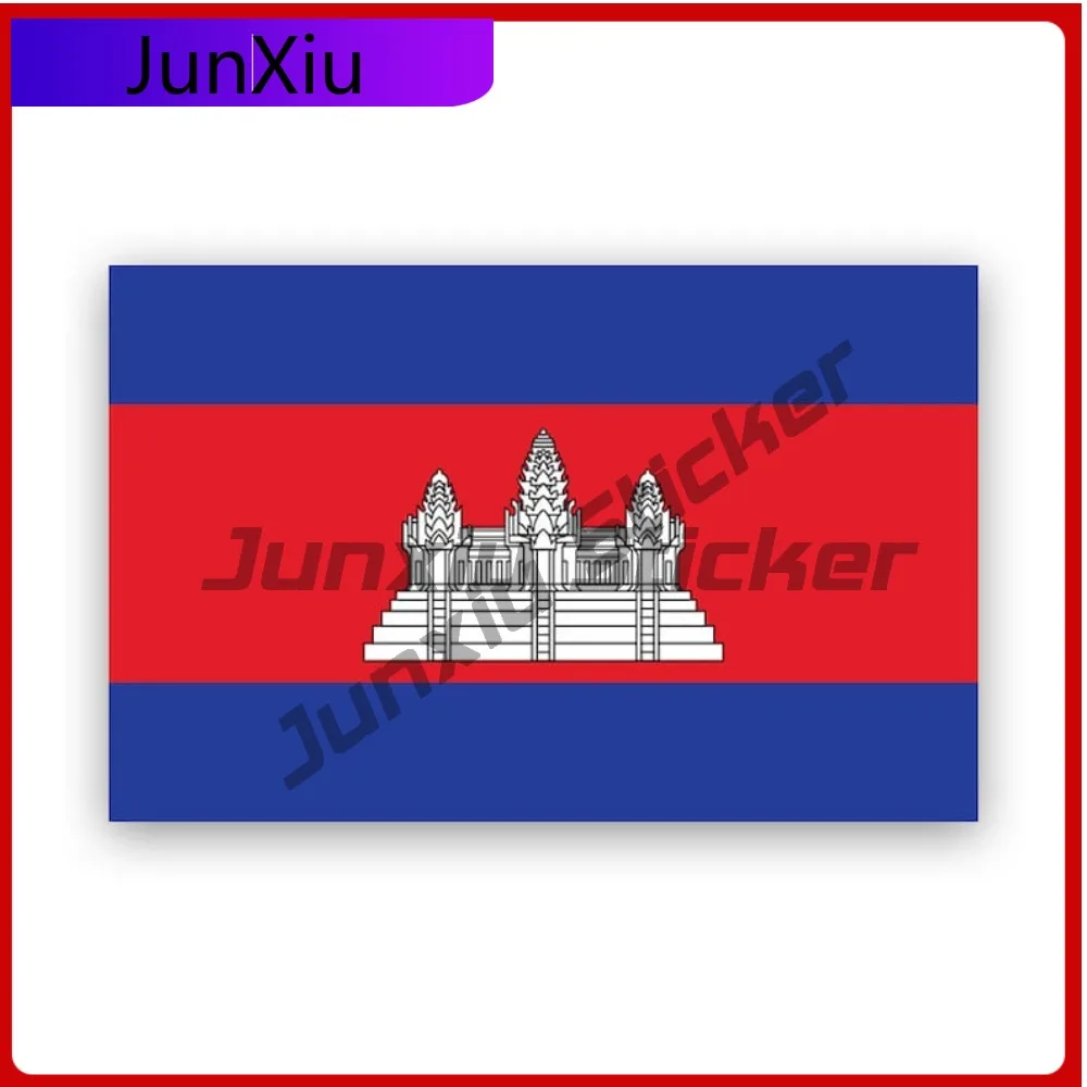 

Cambodian Flag Stickerwaterproof Outdoor Decalscambodia Khm Cool Window Waterproof Vinyl Decal For Outdoor Safety Sticker