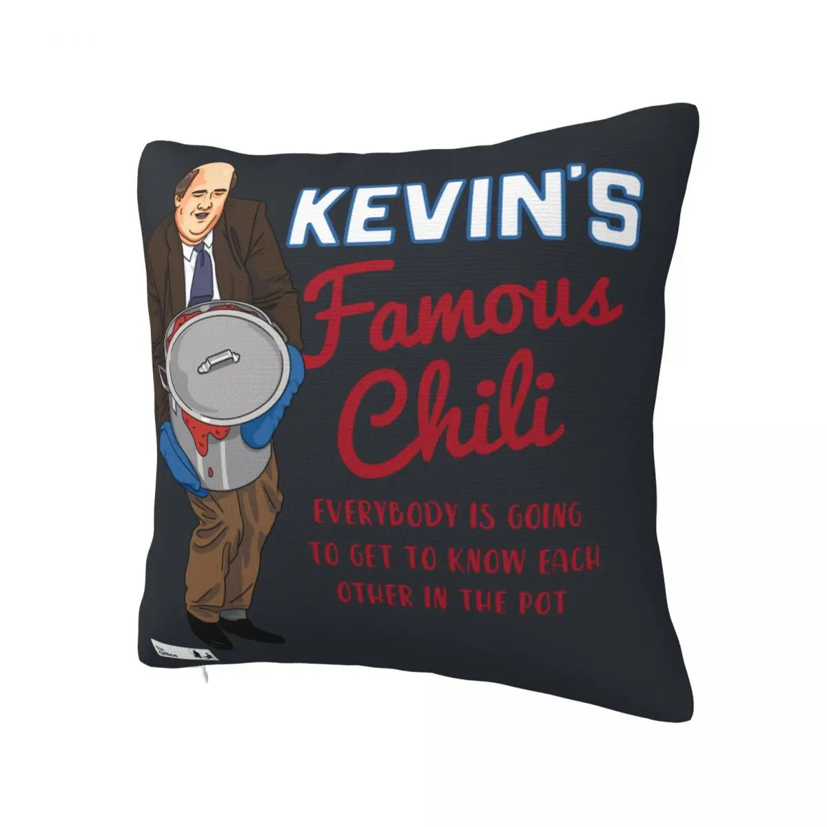 Kevin's Famous Chili Pillowcase Soft Polyester Cushion Cover Decorative The Office TV Series Pillow Case Cover Home Zipper