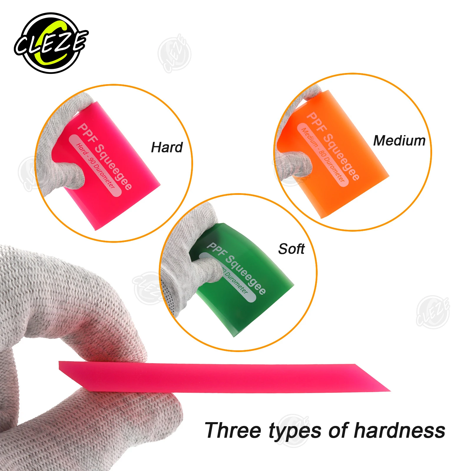CLEZE PPF Squeegee Vinyl Wrap Tool for Car Window Tint Film Installation Plastic Scraper Auto Wrapping Tinting Tools