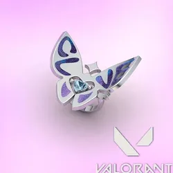 Game VALORANT Clove Rings Cosplay Jewelry Prop Butterfly Ring Metal Adjustable Accessories Unisex Xmas Gifts