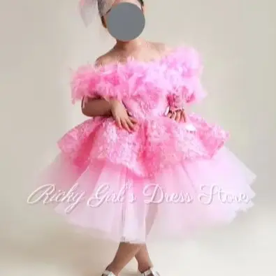 off-shoulder-feather-pink-flower-girl-dress-for-weddings-3d-rose-sparkling-tulle-with-flower-girl-dresses-customized-party-gown