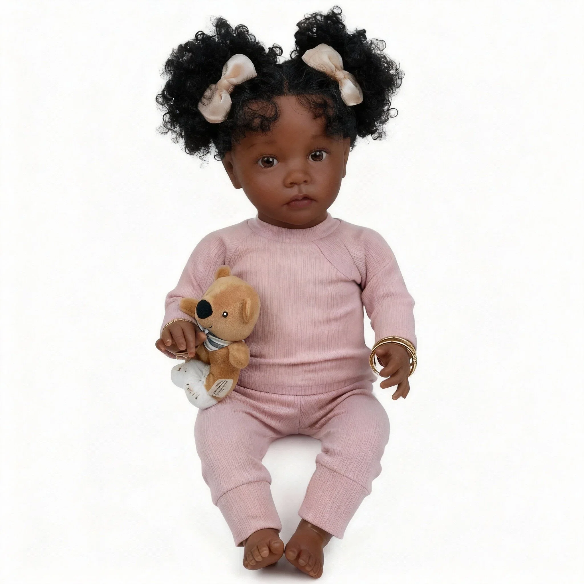 

Кукла NPK 20 дюймов, афроамериканская, реалистичная, с 3D-эффектом кожи, многослойной росписью, видимыми венами, высококачественная коллекционная художественная кукла