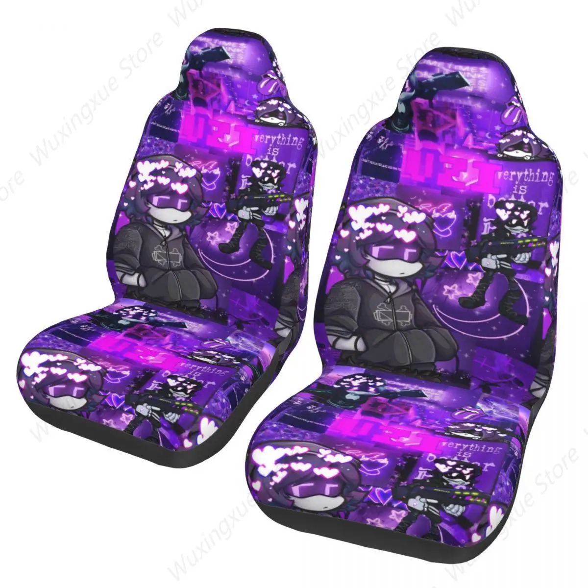 Murder Drones Collage Universal Car Seat Cover Auto Interior Travel Anime Car Seat Covers Polyester Hunting