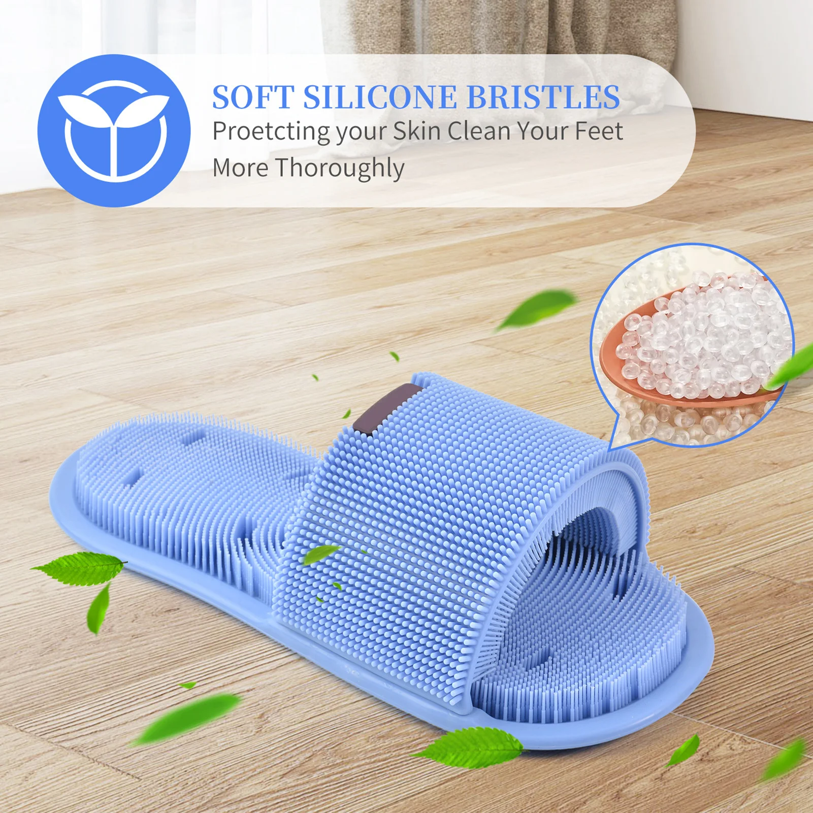 Creative Foot Washing Slippers Bathroom Men\'s And Women\'s Bath Anti-skid Silicone Slippers Foot Rubbing Massage Cleaning Brush