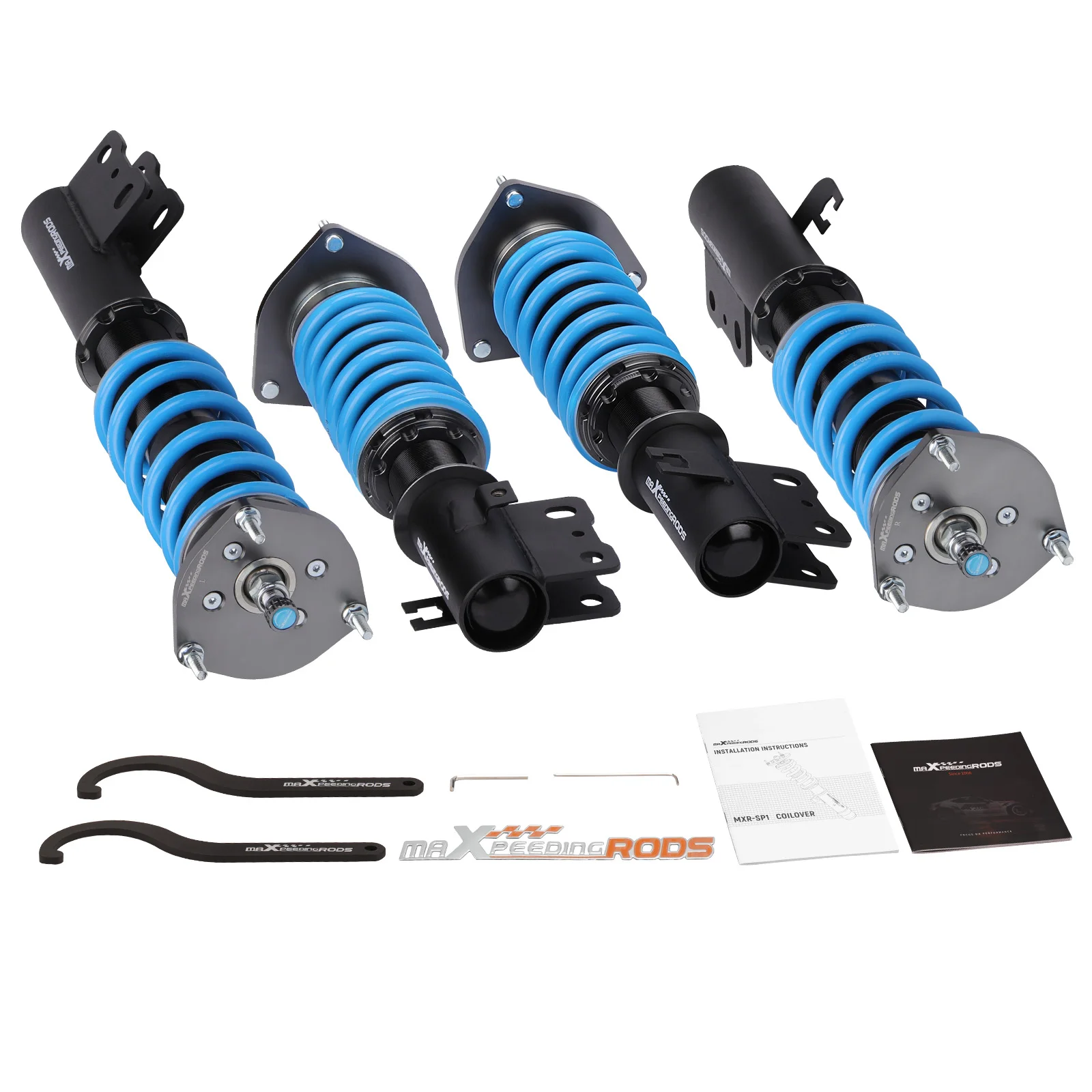 MaXpeedingrods Coilover Lowering Kit For Subaru Forester SF 1998-2002 AWD 2.0L Adjustable Shock Absorber Front Rear Top Mount