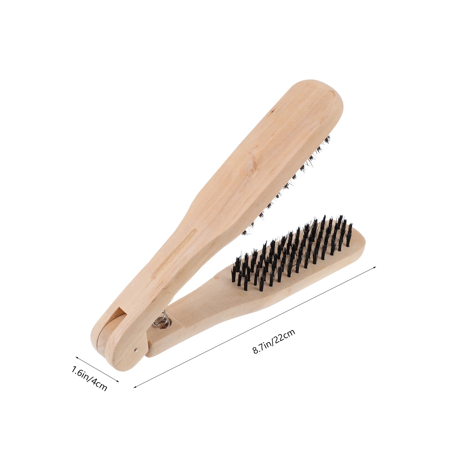 2 قطعة فرشاة تمليس الشعر على شكل حرف V مشط مقبض خشبي الاستاتيكيه السلس المهنية تصفيف الشعر مشط لوازم قص الشعر