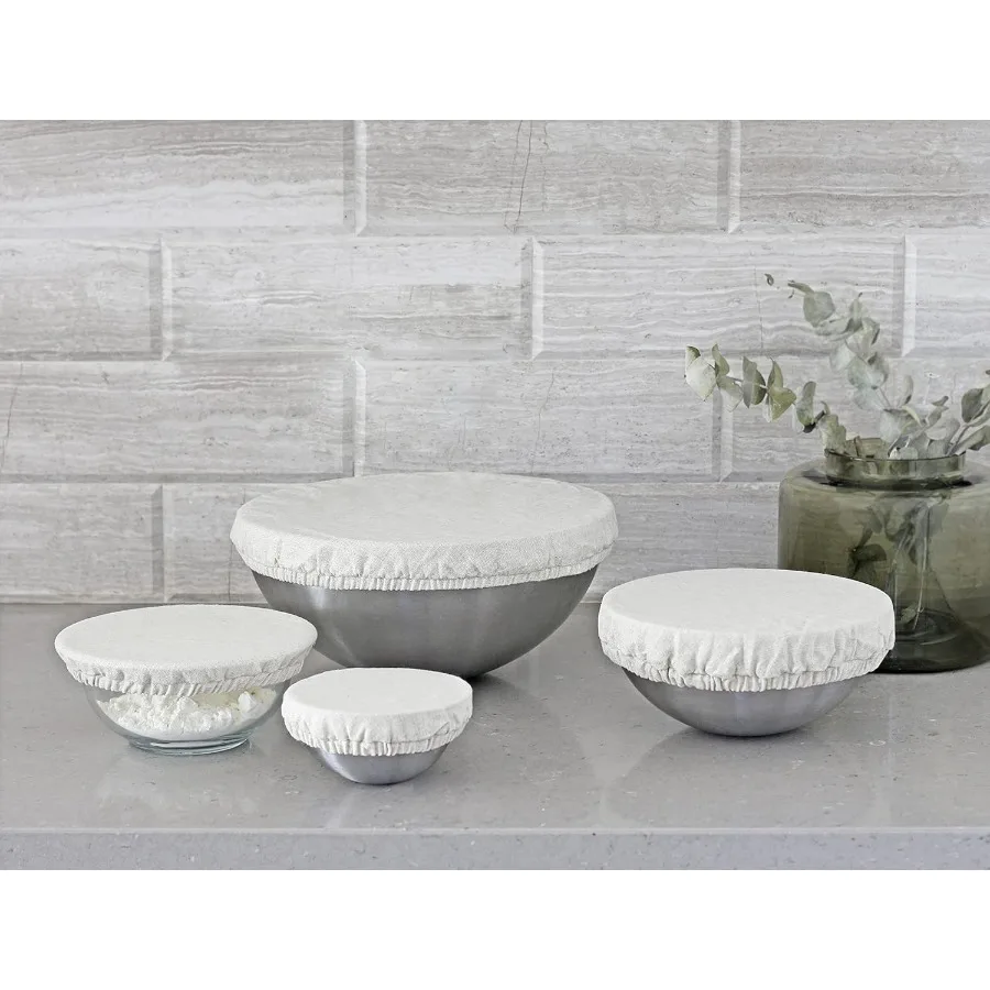 

Reusable Cloth Bowl Covers 8 Pack 100 Cotton Fabric Set for Covering Fruits Vegetables and Regulating Moisture in Kitchen Stora