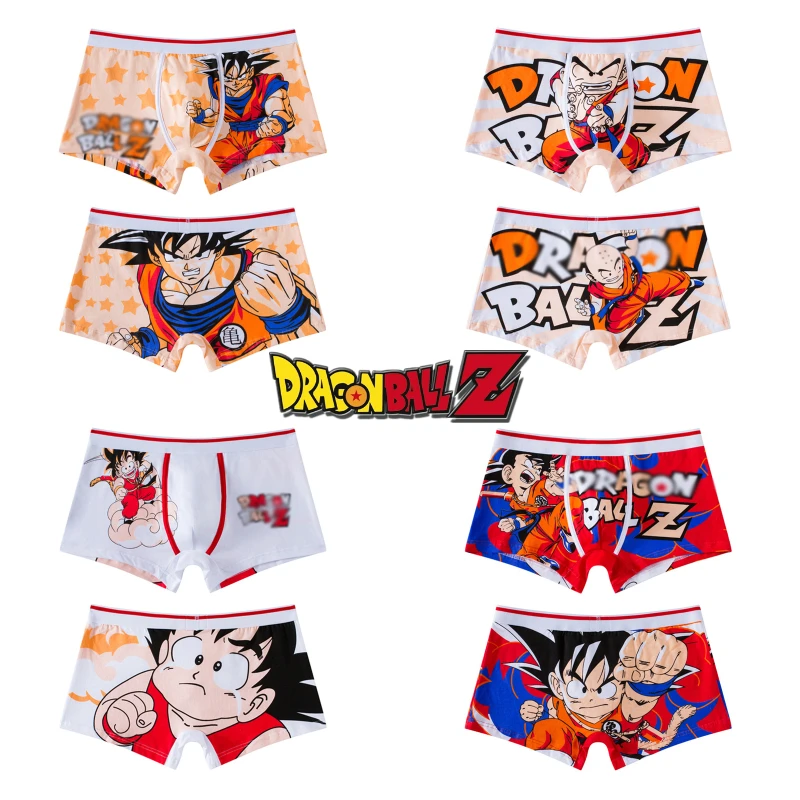 Dragon Ball Z Men's Panties Anime Figure Son Goku Krillin Kakarotto Cosplay Cotton Boxer Underwear Breathable Pouch Underpants