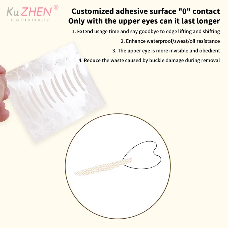 128 개/상자 손잡이가있는 쌍꺼풀 스티커 자연 보이지 않는 오래 지속되는 쉐이핑 빅 아이 뷰티 테이프 리프팅 아이 스트립