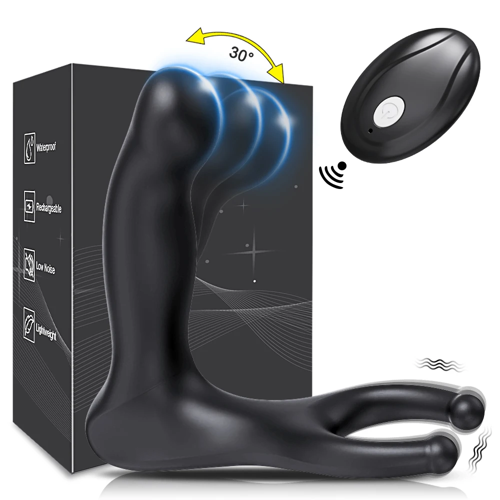 Male Prostate Massager Wiggle Vibrator for Men Gay Wireless Remote Control Testis Vibrating Stimulator Sex Toy for Couples