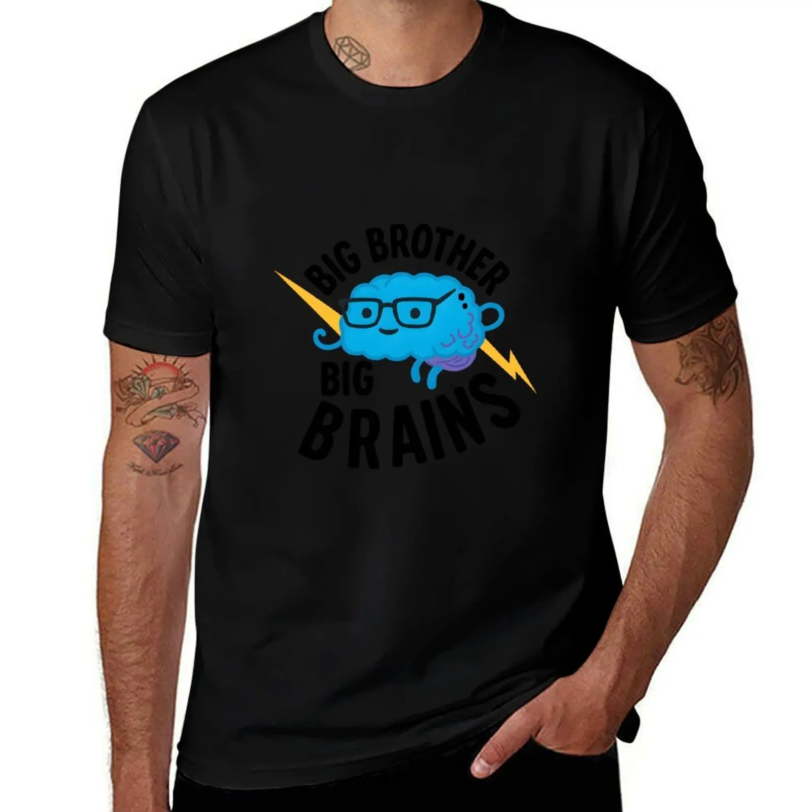 

Big Brother Big Brains T-Shirt korean fashion plain blue archive funny costumes mens t shirt graphic