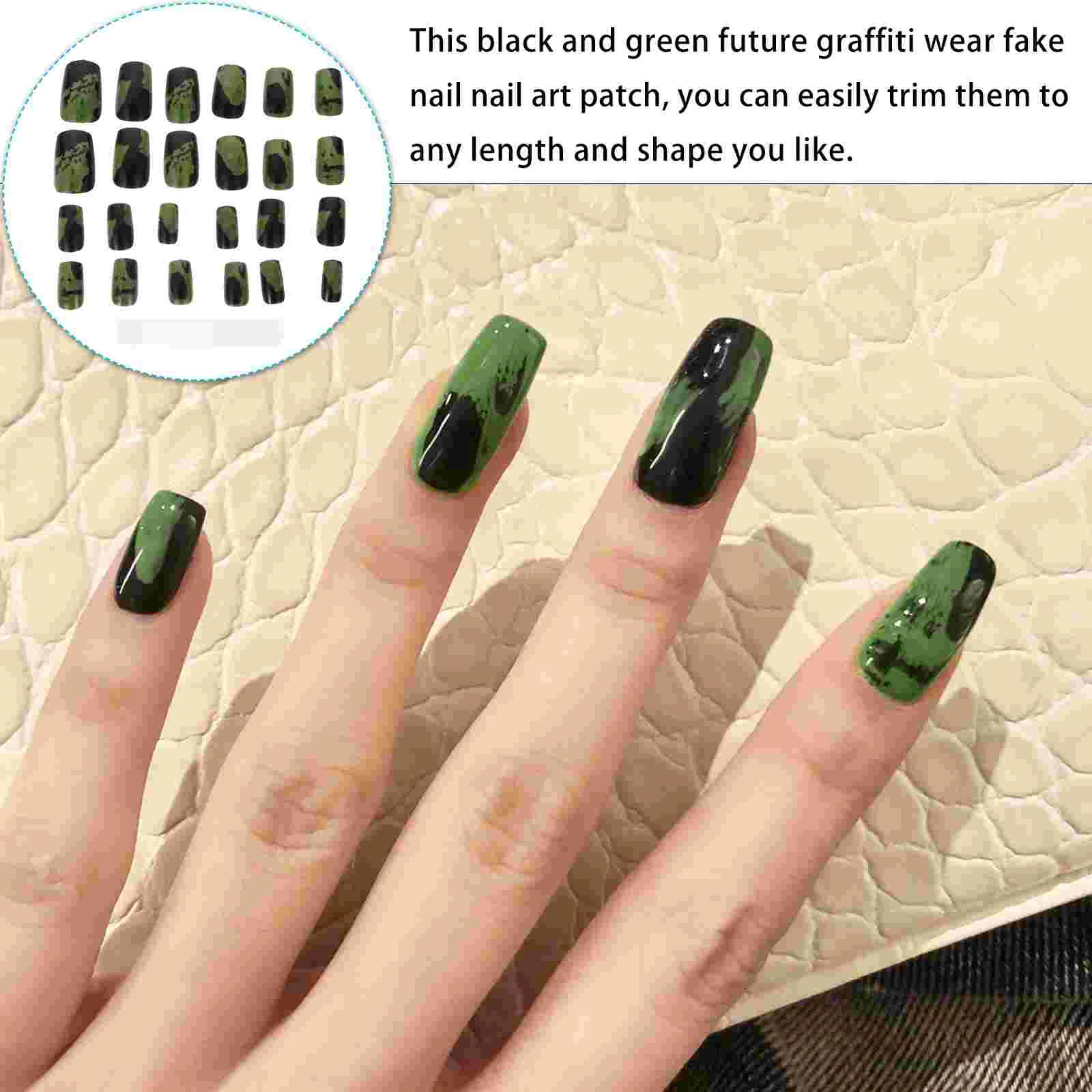 48 pezzi toppe per unghie artificiali materiale ABS unghie finte set artigianale per manicure sicuro e confortevole naturale