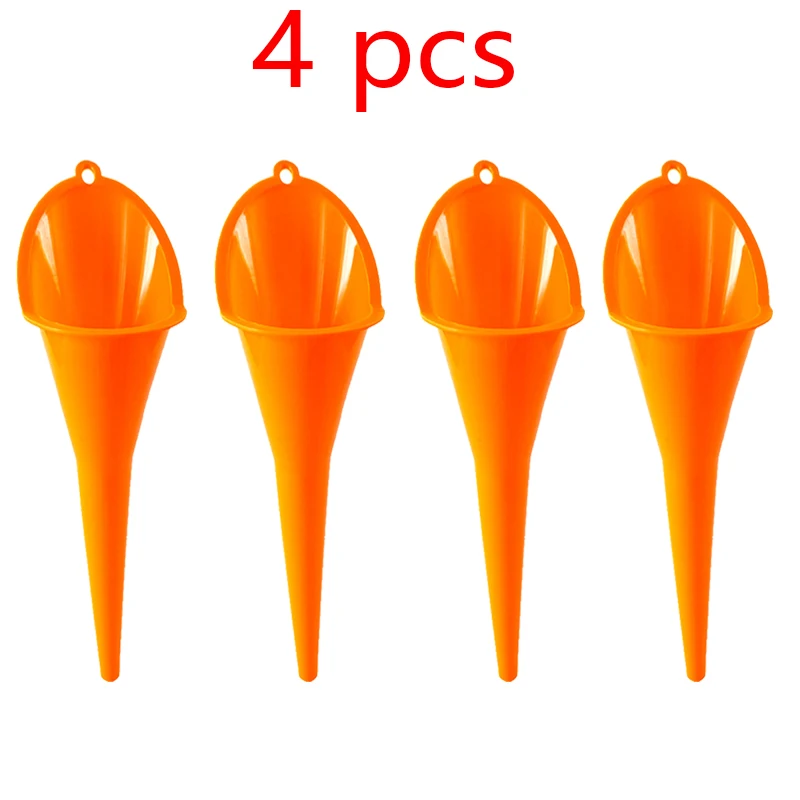 Plastic Funnel with Long Spout & Large Diameter, Oil Funnel with Filter Strainer for Engine Oil, Household, Car & Motorcycle