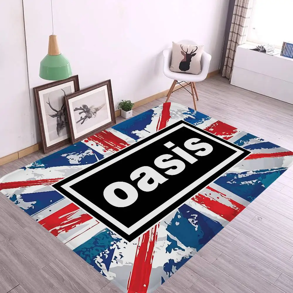 Classic Rock Band O-Oasis Bathroom Mat Anti-slip Absorb Water Long Strip Cushion Bedroon Mat Welcome Doormat