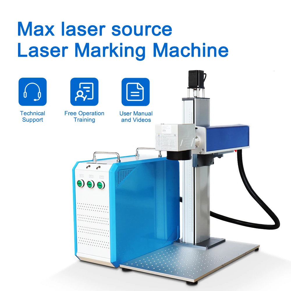 20W Fiber Laser Marking Machine Protable Fiber Laser Max for DIY Color Marking Metal Gold Silver Jewelry Engraver For Engraving