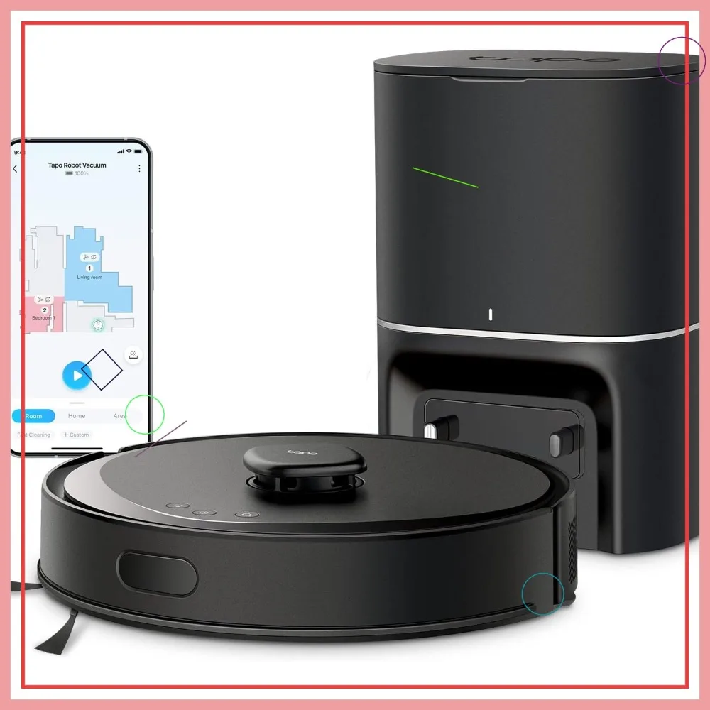 

Smart Navigation Robot Vacuum and Mop with Self-Emptying Dock, 5300Pa Suction, Alexa & Google Home Compatible