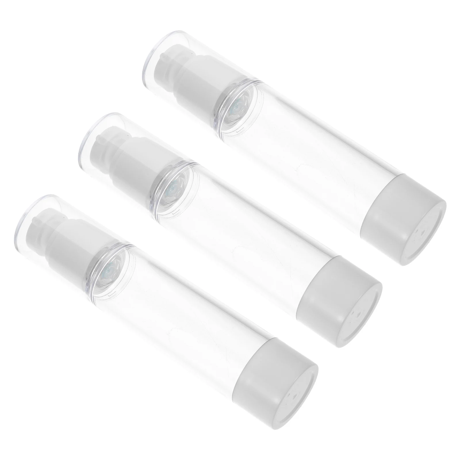 

3pcs Lotion Bottle Travel Toiletry Sub Reusable Cream Empty Size Portable Vacuum Bottles Lightweight Durable Leakproof