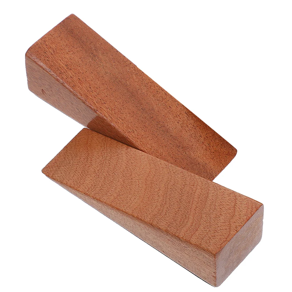 

2 pcs Wooden Stopper Wedge Anti-Slip No Drill Installation For Home Travel Safety Floor Protector Minimalist Heavy Duty Door