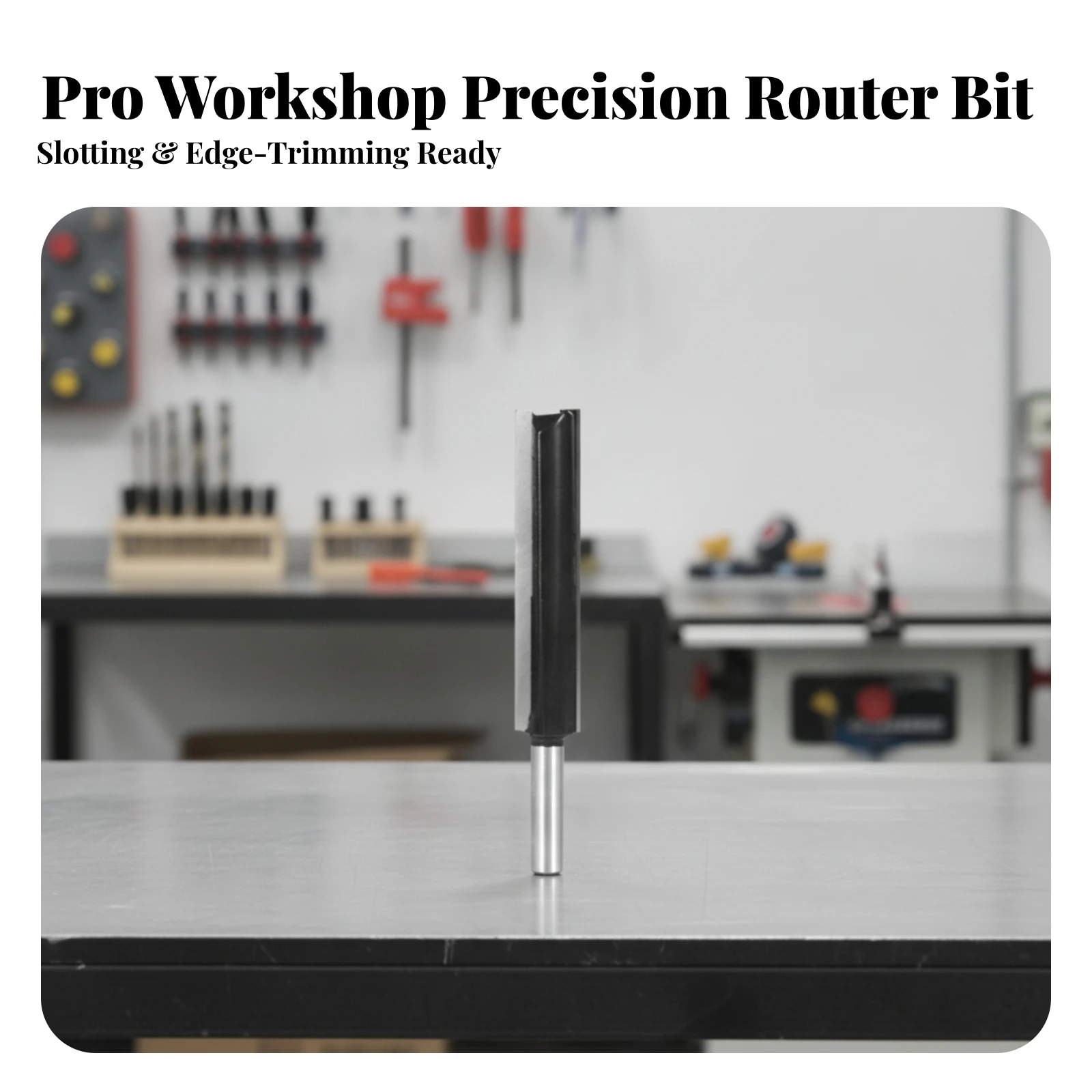 Straight Grooving Bit Double Flute Grooving Router Bit Tool Clean Cuts Tungsten Steel for Woodworkers, Joinery, Cabinetry