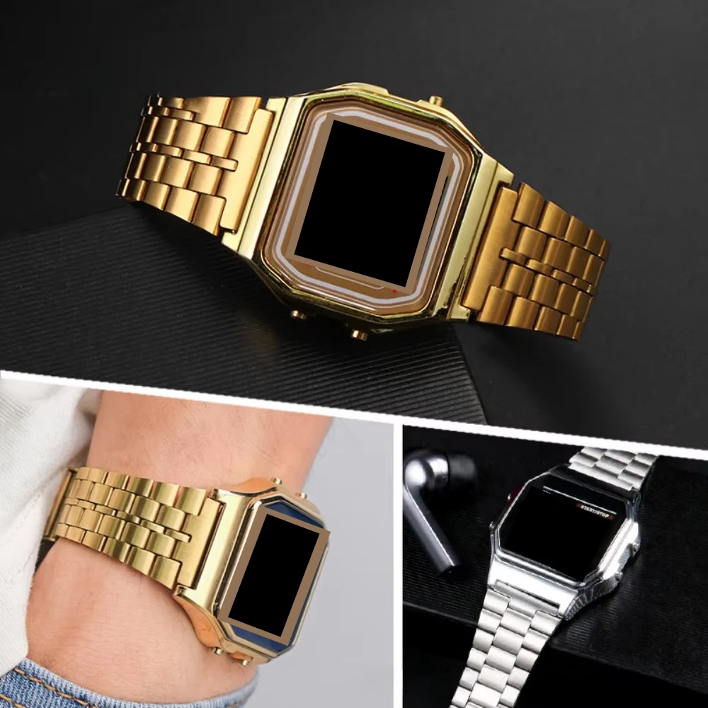18mm Stainless Steel Watch Band for F-91W SGW400 F91W F84 F105 108 A158W 168 AE1200 1300 Women Men Bracelet Metal Straps