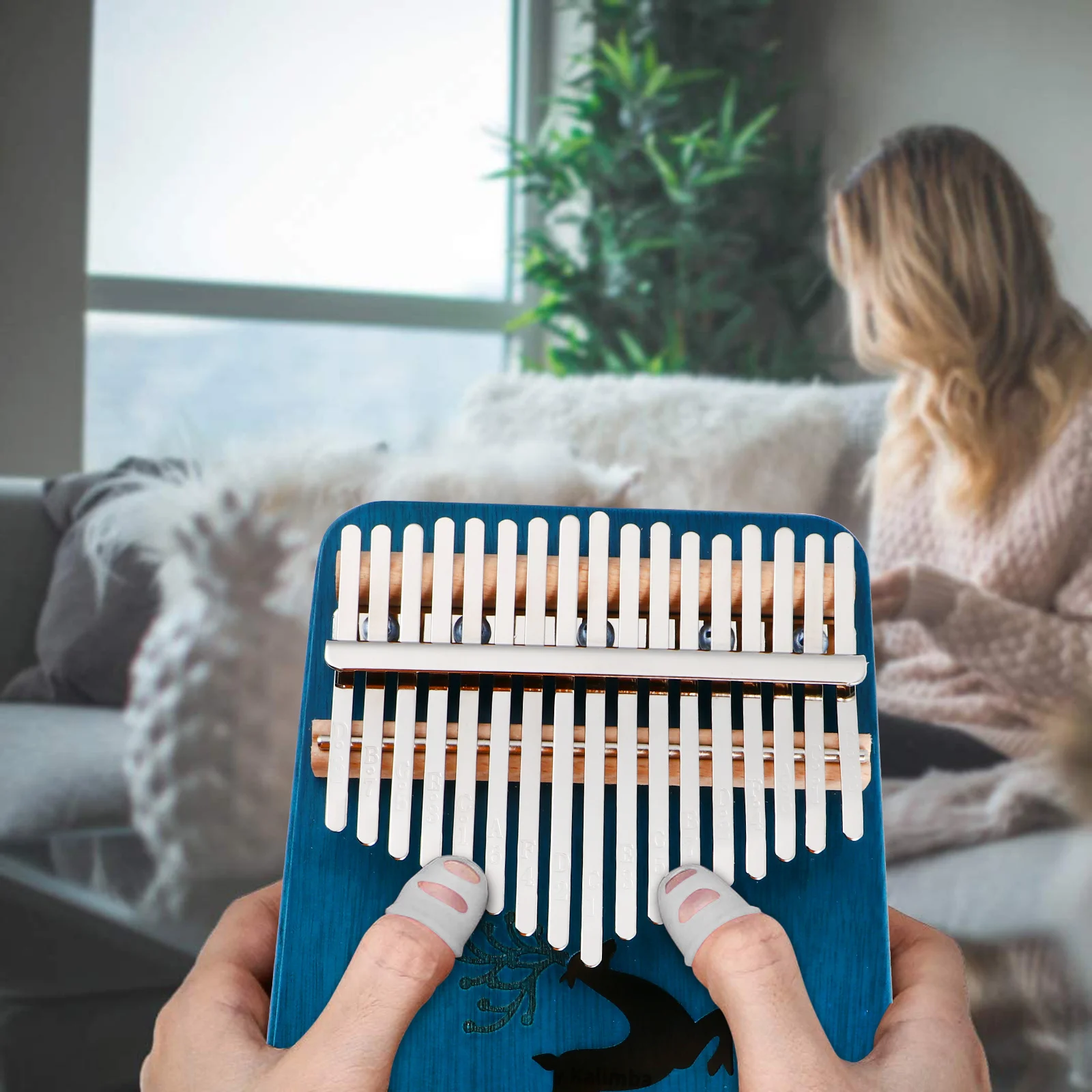 

Thumb Instrument 17 Key Piano Educational Musical Creative Finger Kalimba Aldult