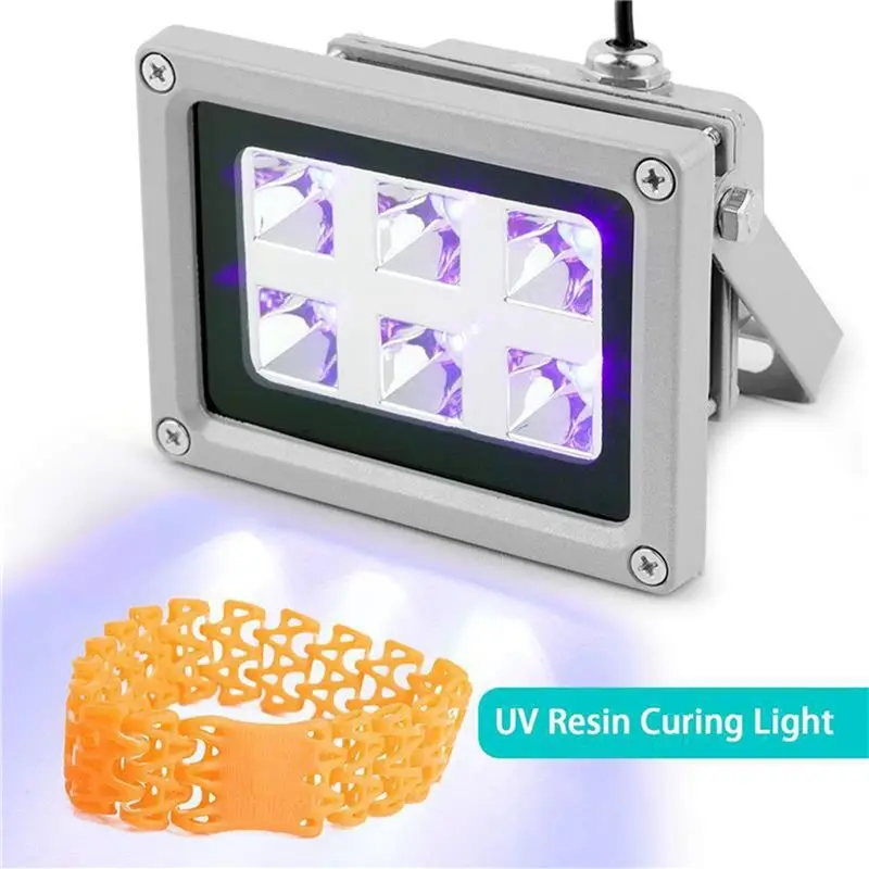 ABUH-2X 85-260V 405Nm Uv LED Curing Light Lamp Resin For Sla Dlp 3D Printer US Plug