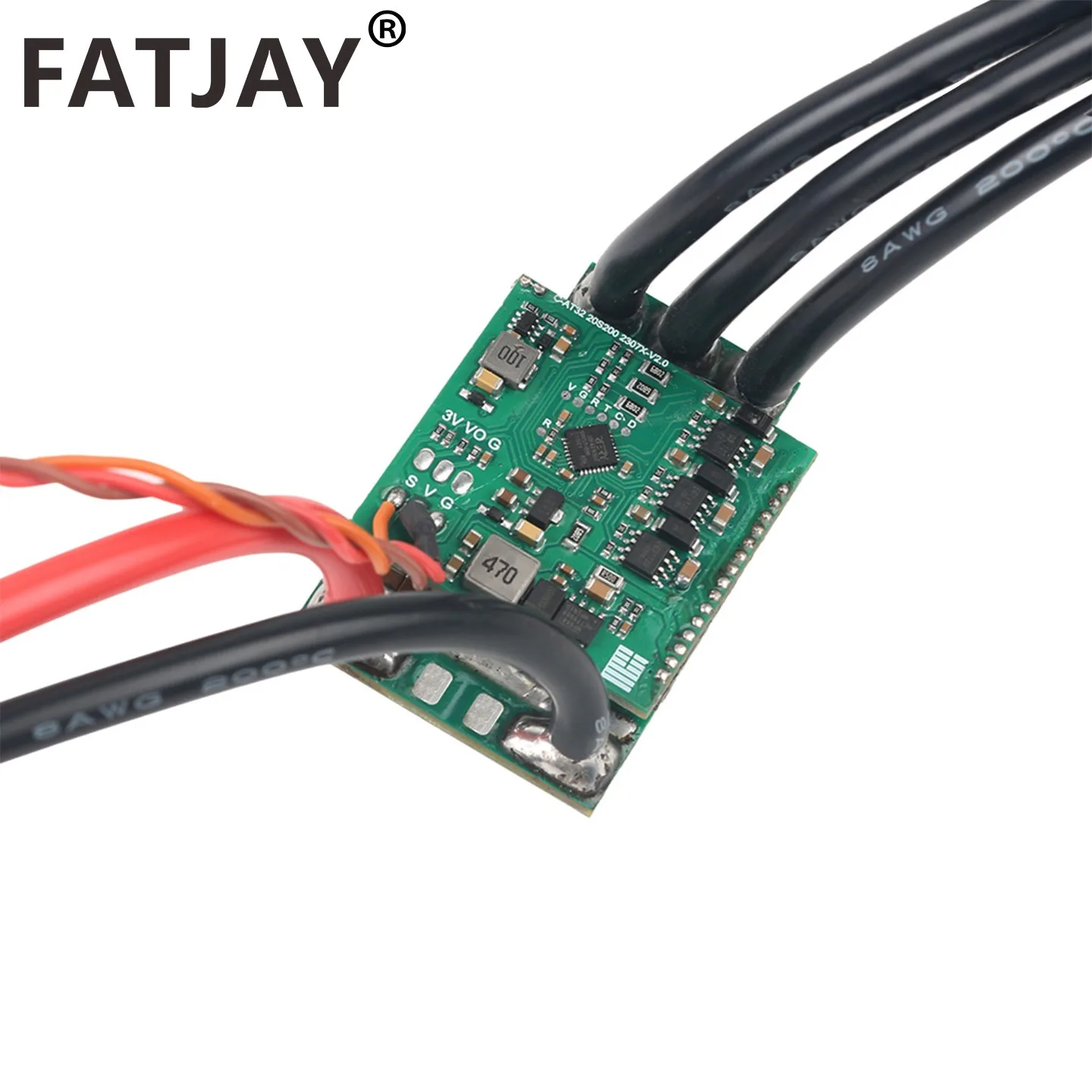 

FATJAY 12S-200A ESC 48 В мощный двунаправленный однонаправленный бесщеточный электронный регулятор скорости для лодки на подводных крыльях