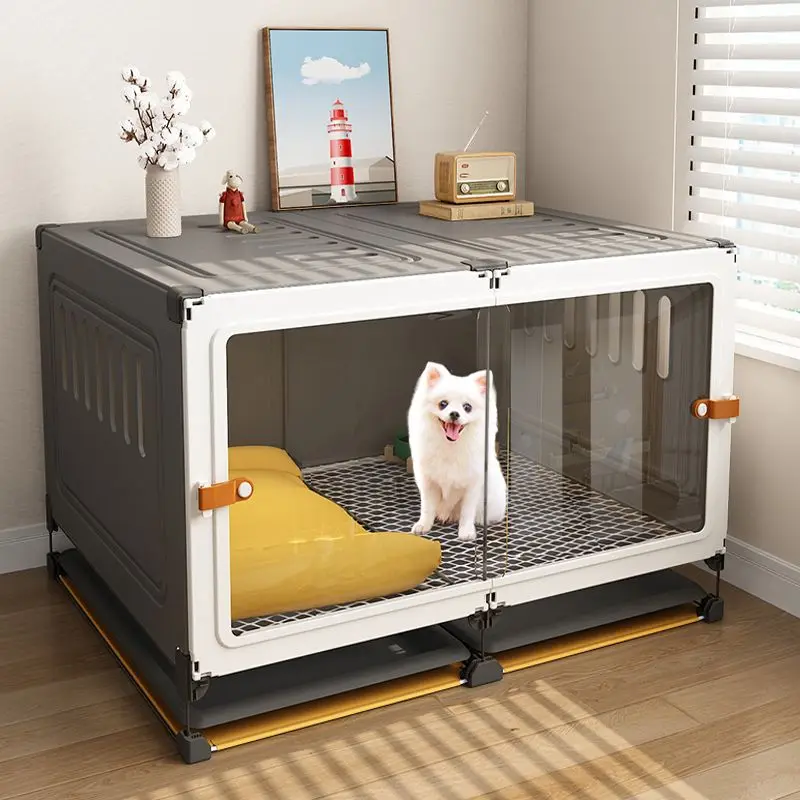 Home Indoor Dog Cage Multifunctional Small Dog Bed Large Space Breathable Dog Fence Convenient Interactive Pet Sleeping Bed