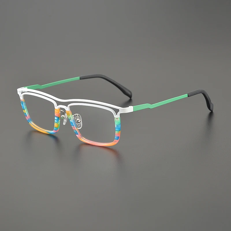 

Frosted pure titanium square glasses frame men's and women's ultra-light optical frames luxury brand myopia prescription glasses