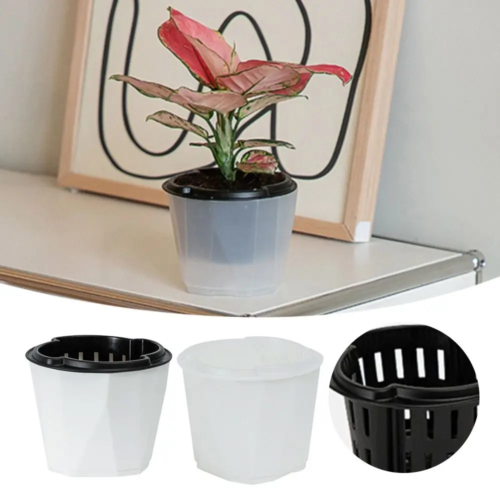 Durable Self Watering Lazy Plant Pot with Handle Garden Supplies Soil Flower Pot Including Liner Potted Flower Pot