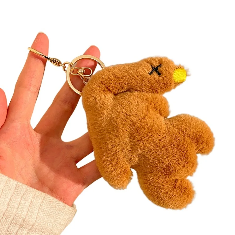 

Stuffe Roast Duck Plush Toy Keychain Decoration Cartoon Big Goose Bag Pendant Animal Cute Roast Duck Plush Key Ring Jewelry Gift