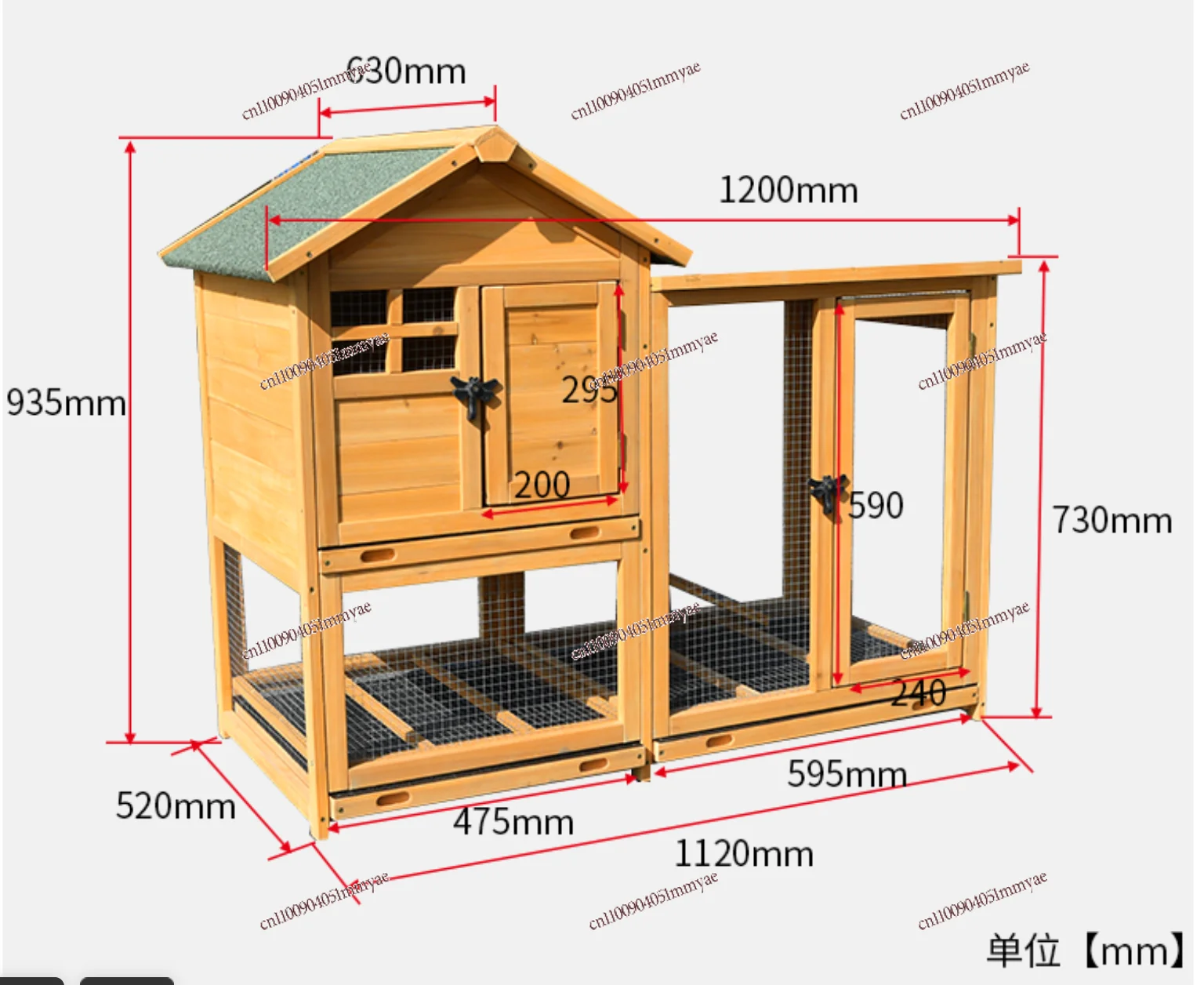 

Bestseller Easy Assemble Wooden Rabbit Hutch - Spacious Chicken Coop & Small Animal Cage with Removable Plastic Tray