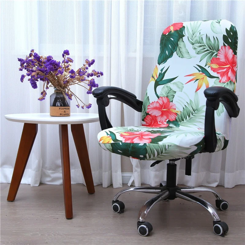 Elastic Office Chair Cover Overall Meeting Room Office Chair Dustproof Furniture Protector Polyester Fiber Chair Slipcover
