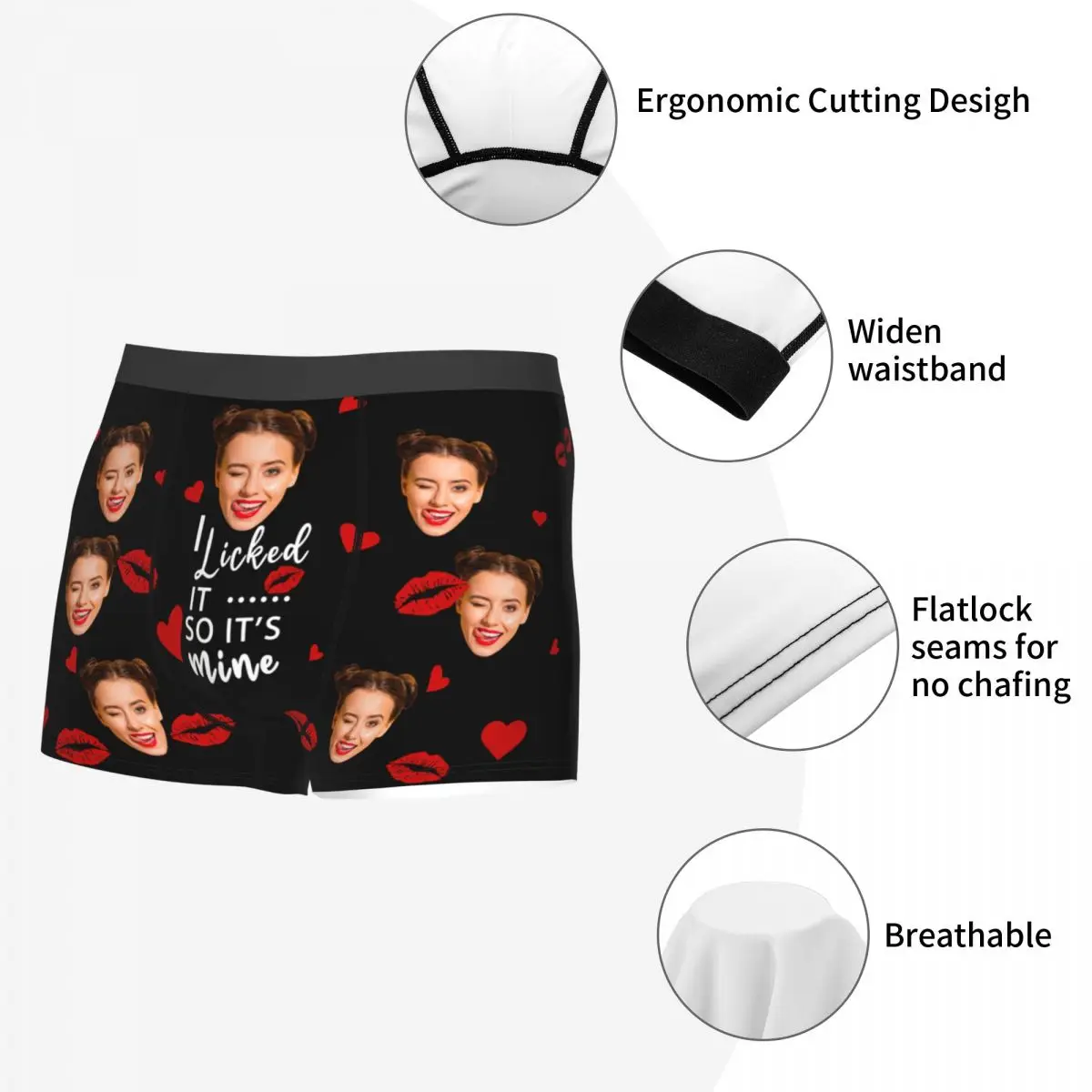 Boxershorts mit individuellem Gesicht, romantische Weihnachtsgeschenke für Ehemann, Männer, lustige Unterwäsche, personalisierte Foto-Unterhose, Gag-Geschenk