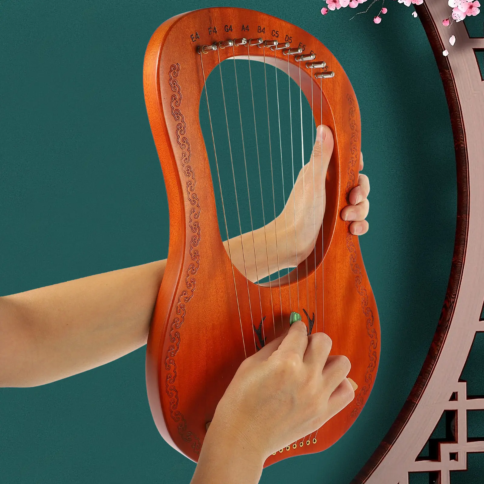 1 Set 10-saitige Lyra-Harfe au – Musical Instrument Lyre Bewertung und Preis