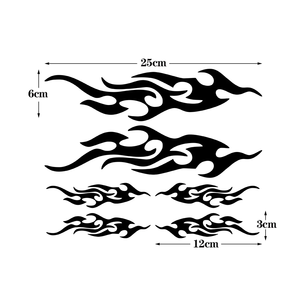 Schwarz/rote Flamme reflektierende Moto Aufkleber Dekor Motorrad Motorrad Roller Körper Aufkleber Zubehör für Honda CB650R PCX