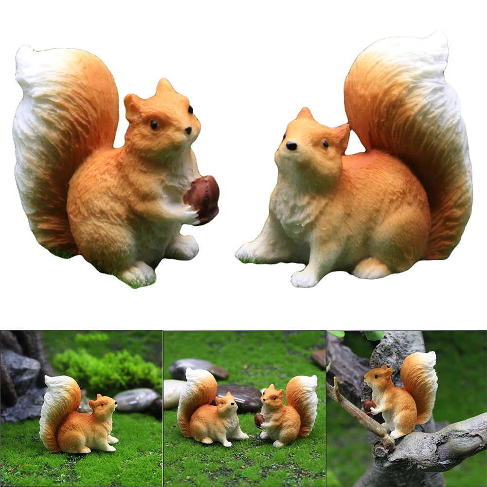 

Garden Squirrel Ornament Animal Model Figurine Home Decor Decoration Accessorie Garden Tree Ornaments Home Christmas Table