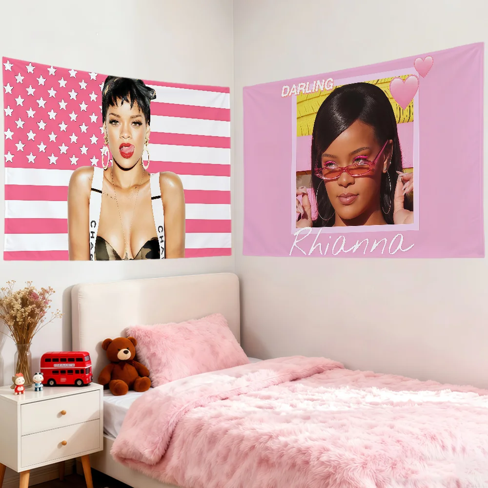 funny fanart singer b-badgalriri R-Rihanna flag For Room Dorm Camping Party Living room Garage Bar wall Picnic Club Decor Banner