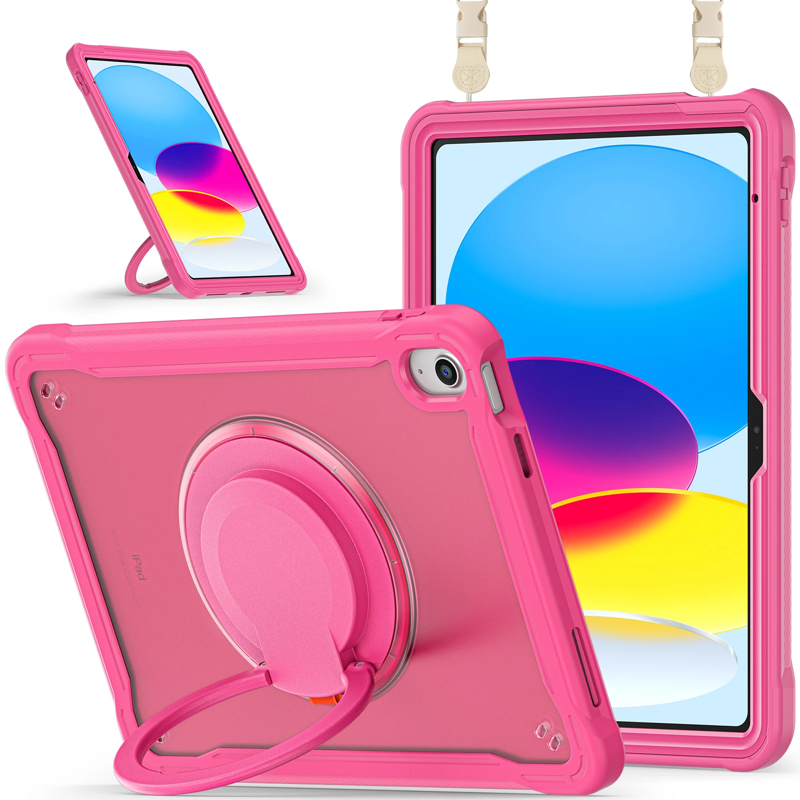 Case for iPad 10.2 9th 8th 7th 2021 2020 2019 A2605 A2430 A2197 Hook 360 Rotating Stand for iPad 9.7 Pro 9.7 Shockproof  Cover