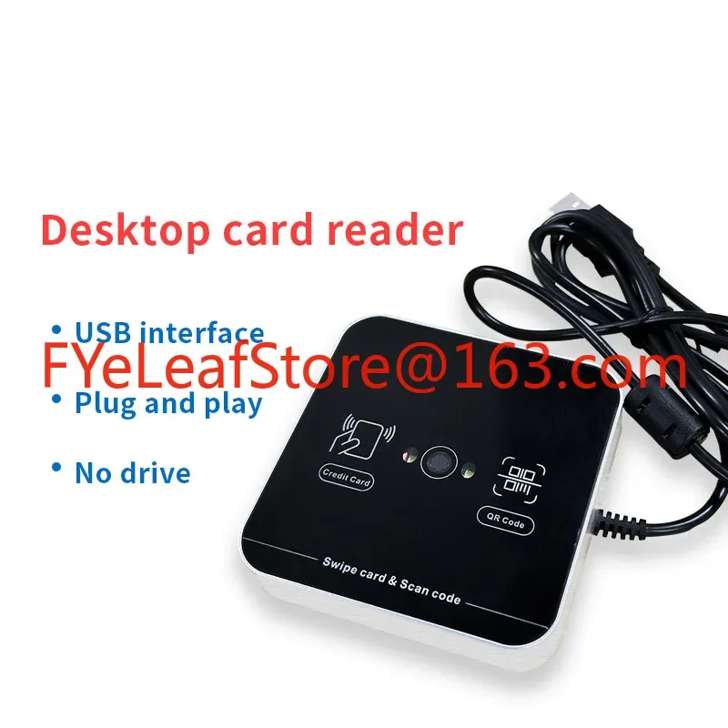 

Access Control QR Barcode Scanner 1D 2D RFID Contactless Card Skimmer Reader NFC USB Interface Desktop Card Reader