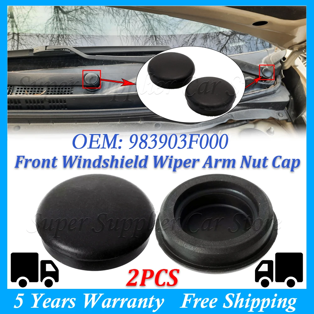 Para Hyundai Accent Avante Elantra Santa Fe Sonata Verna i20 i30 limpiaparabrisas delantero brazo tuerca cubierta tapa perno goma 983903F000